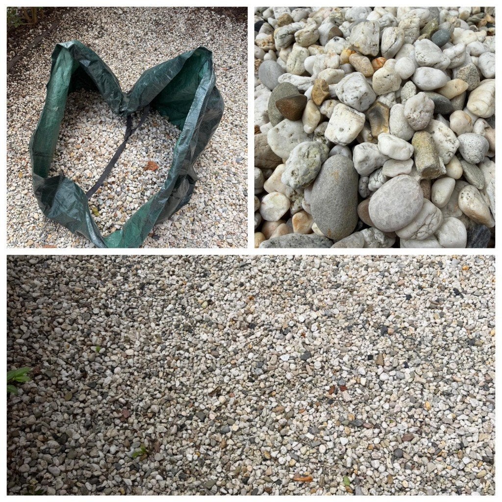 Siergrind / kiezelstenen – grote hoeveelheid, Tuin en Terras, Grind, Keien en Split, Ophalen, Overige materialen, Gebruikt, Wit
