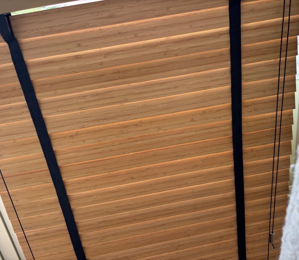 Bamboe jaloezieën, Ophalen, Bruin, Zo goed als nieuw, 200 cm of meer
