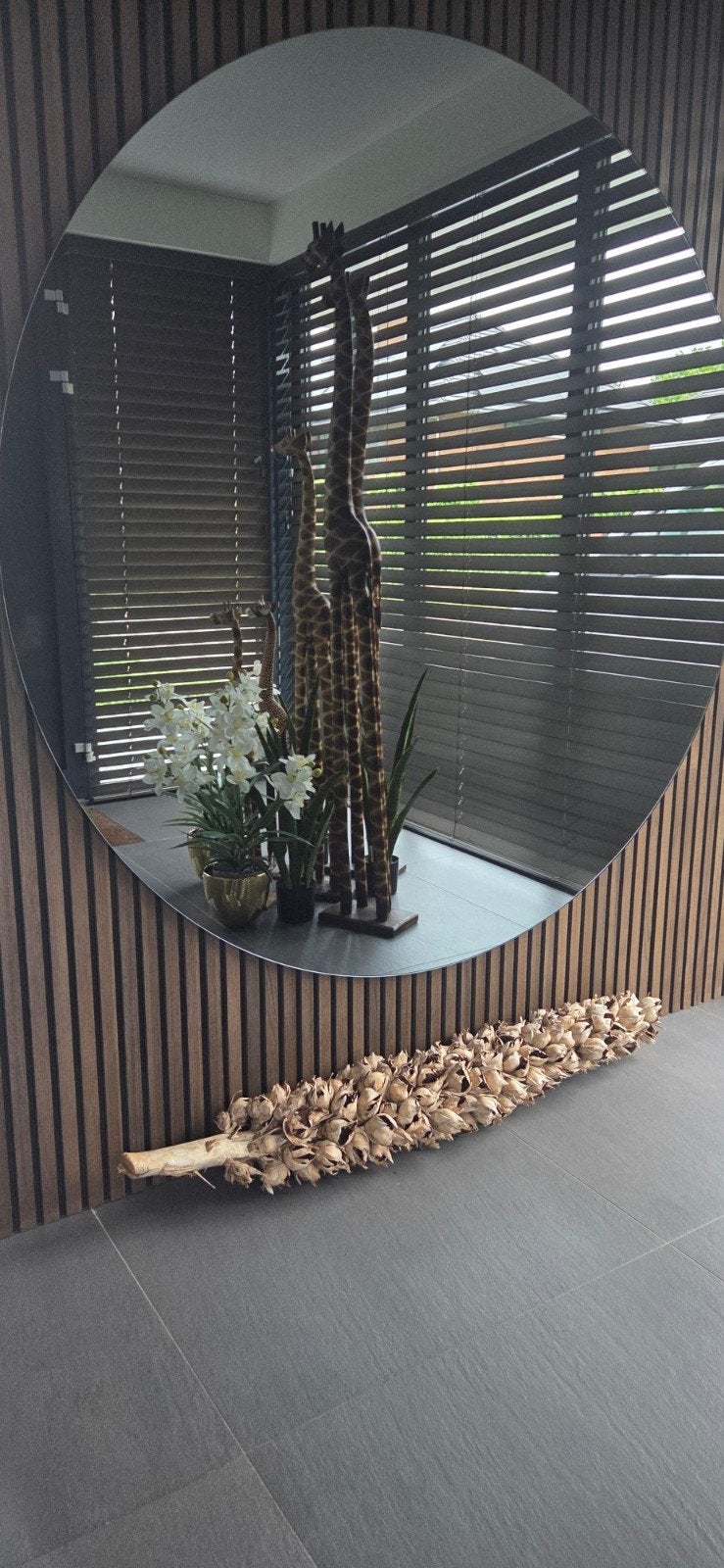 Decoratieve tak 130 cm / couronne droog bloemen, Beige, Ophalen of Verzenden, Natuurlijk materiaal, Landelijk