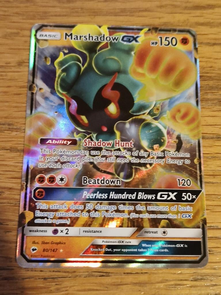 Marshadows GX 080/147 burning shadows, Ophalen of Verzenden, Zo goed als nieuw, Losse kaart, Foil