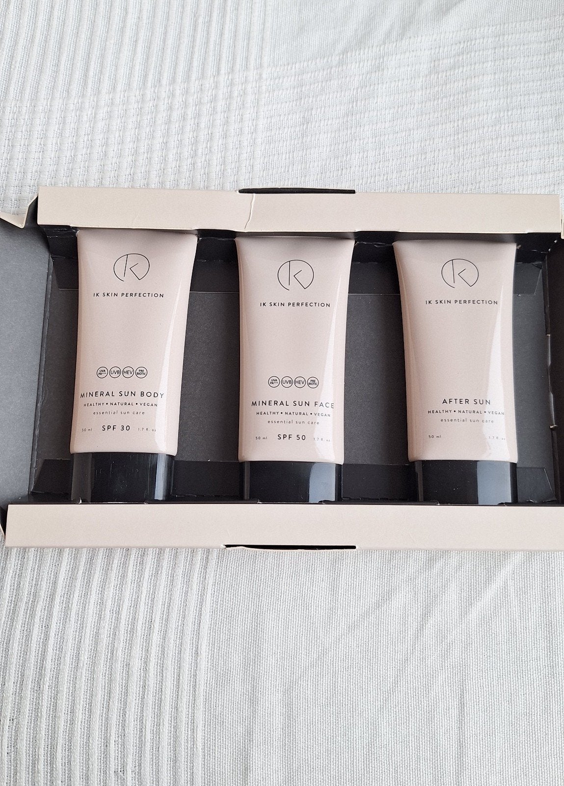 NIEUW! Ik skin perfection mineral sun geschenkset, Ophalen of Verzenden, Nieuw, Zonnebrand of After Sun