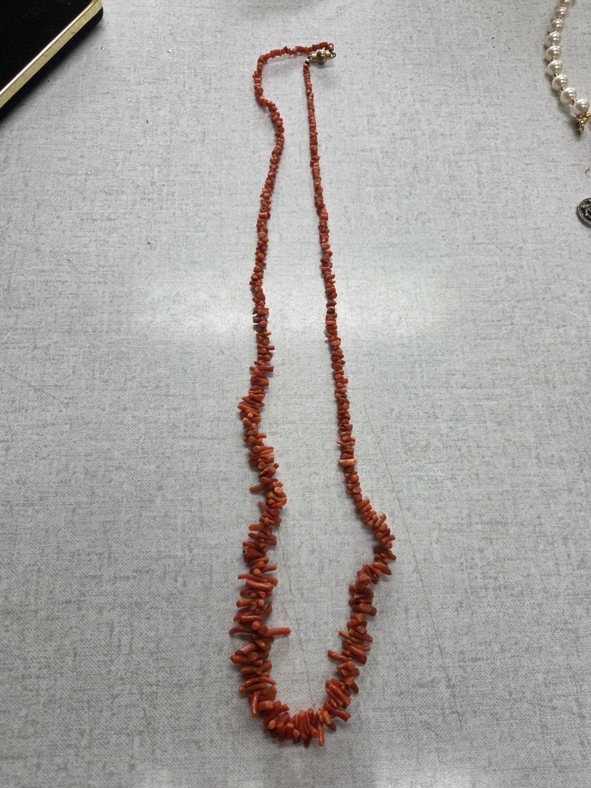 Vintage Koraal Ketting - Oranje, Ophalen of Verzenden, Gebruikt, Oranje, Overige materialen