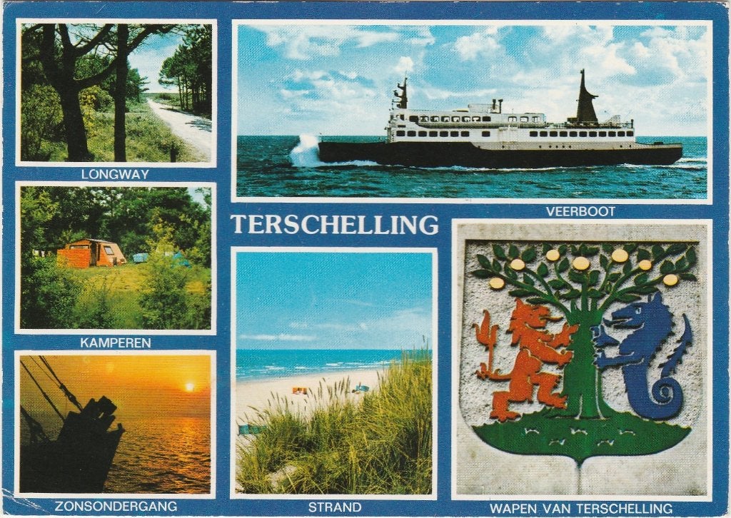 TERSCHELLING Longway Veerboot Wapen, Verzenden, 1980 tot heden, Gelopen, Waddeneilanden