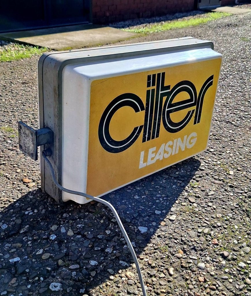 Vintage Citroën Citer Leasing lichtbak, lichtreclame, Ophalen, Gebruikt, ., Lichtbak of (neon) lamp