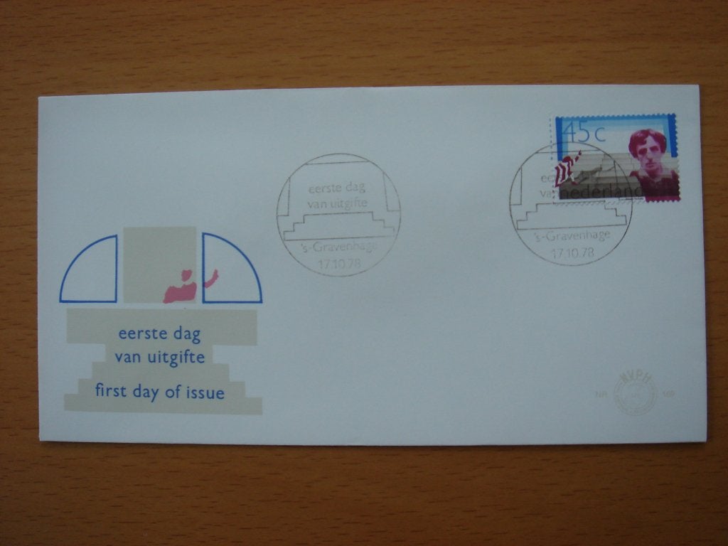 NVPH E169  1e Dag-enveloppe Eduard Verkade 1978, Postzegels en Munten, Postzegels | Eerstedagenveloppen, Ophalen of Verzenden