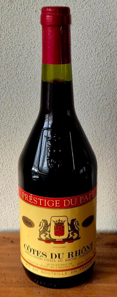1996 Prestige Du Pape cotes du Rhone grands vins France, Verzamelen, Overige gebieden, Ophalen of Verzenden, Zo goed als nieuw