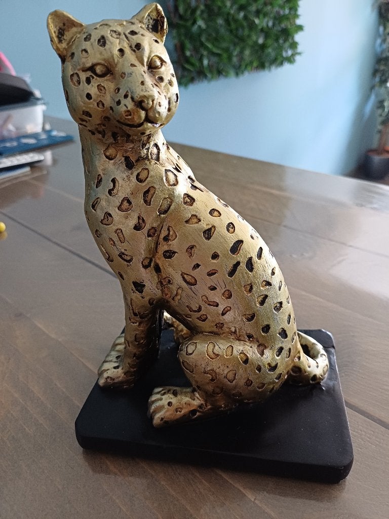 panter goud met zwarte voet, Ophalen of Verzenden, Goud