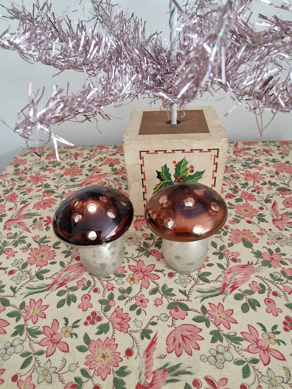 Antieke Paddestoelentjes Glas, Ophalen of Verzenden