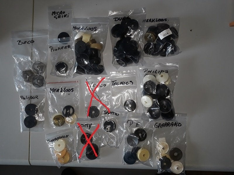 45 toeren adapters, Ophalen of Verzenden, Gebruikt, Platenspeler-onderdeel, Overige merken