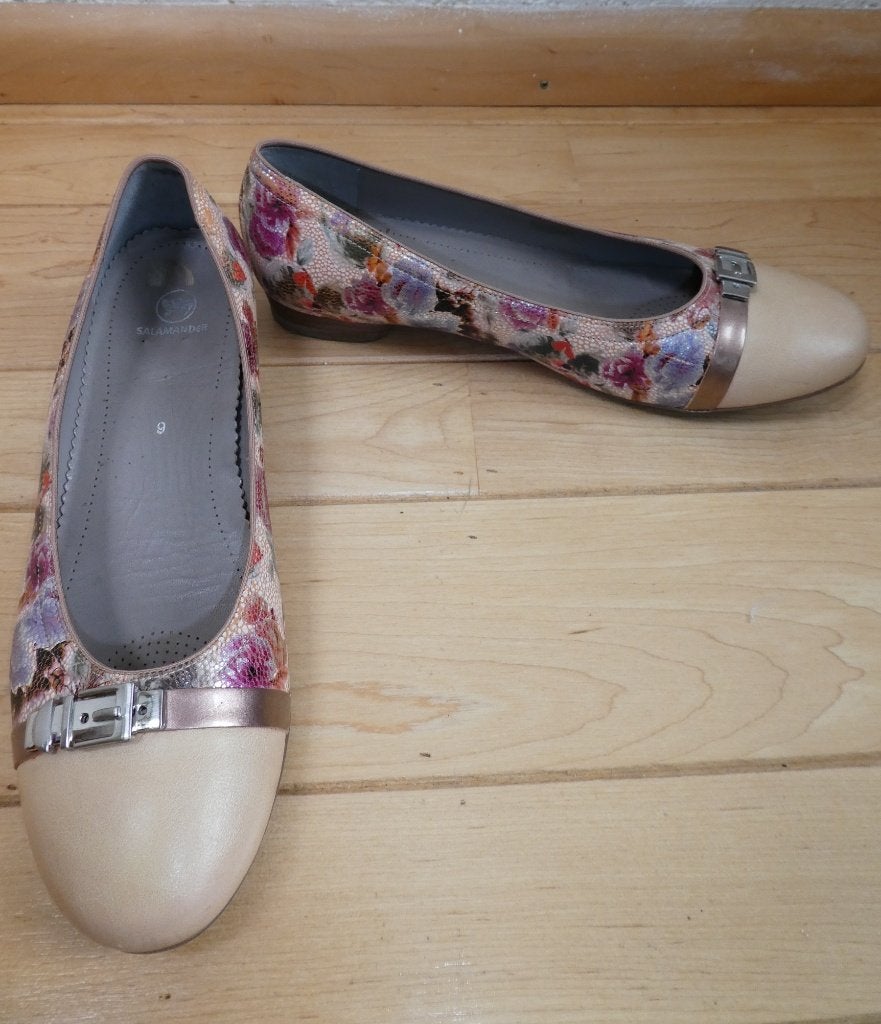 Salamander ballerina's maat 43 bloemenprint BREDERE VOETEN, Overige kleuren, Verzenden, Ballerina's, Zo goed als nieuw