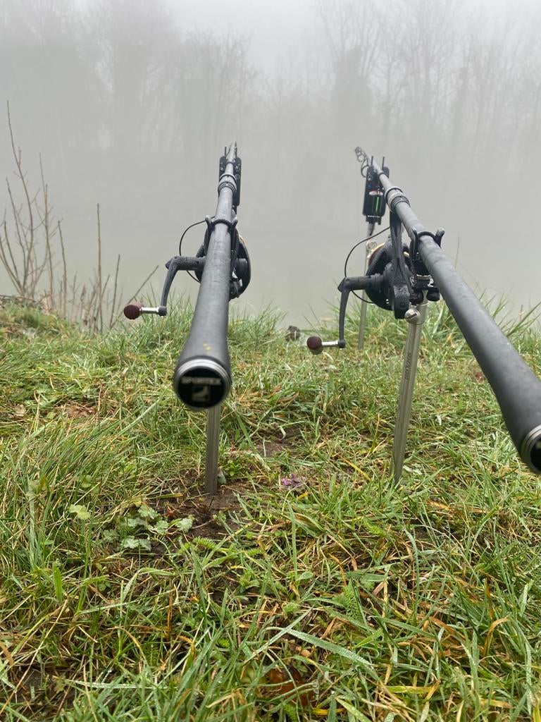 3x sportex catapult cs-3 12ft 3lb met daiwa emblem 35 qda, Ophalen of Verzenden, Zo goed als nieuw, Werphengel