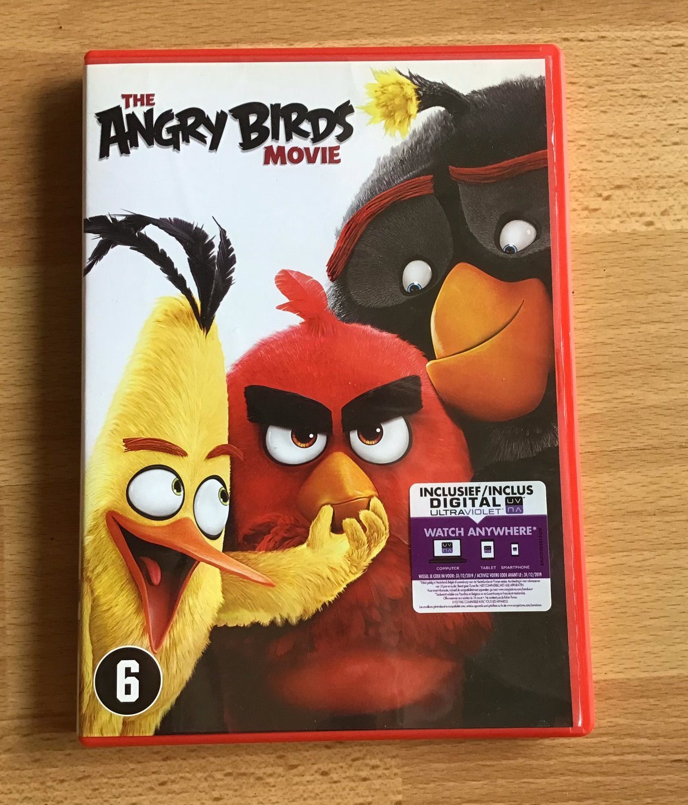 DVD The angry birds movie, Ophalen of Verzenden, Zo goed als nieuw, Dieren, Vanaf 6 jaar
