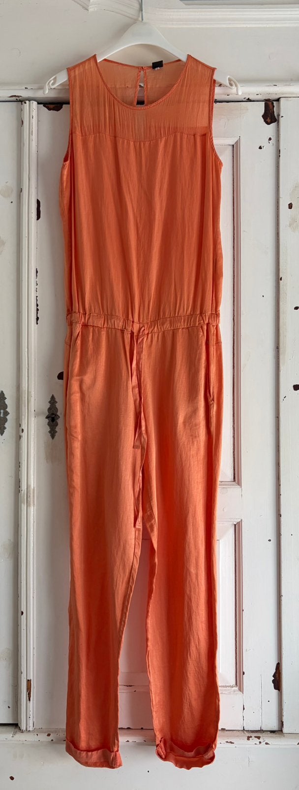 Supermooie jumpsuit met zijde, L, DEHA, Ophalen of Verzenden, Zo goed als nieuw, Maat 42/44 (L), Oranje