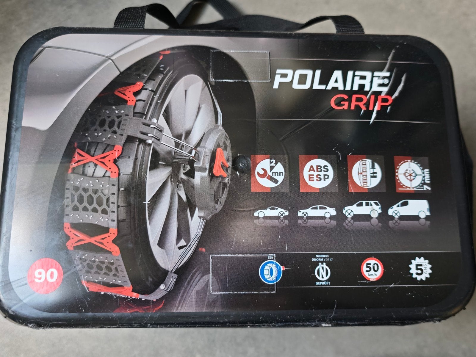 te huur,  polaire grip 90 voor diverse bandenmaten, Ophalen