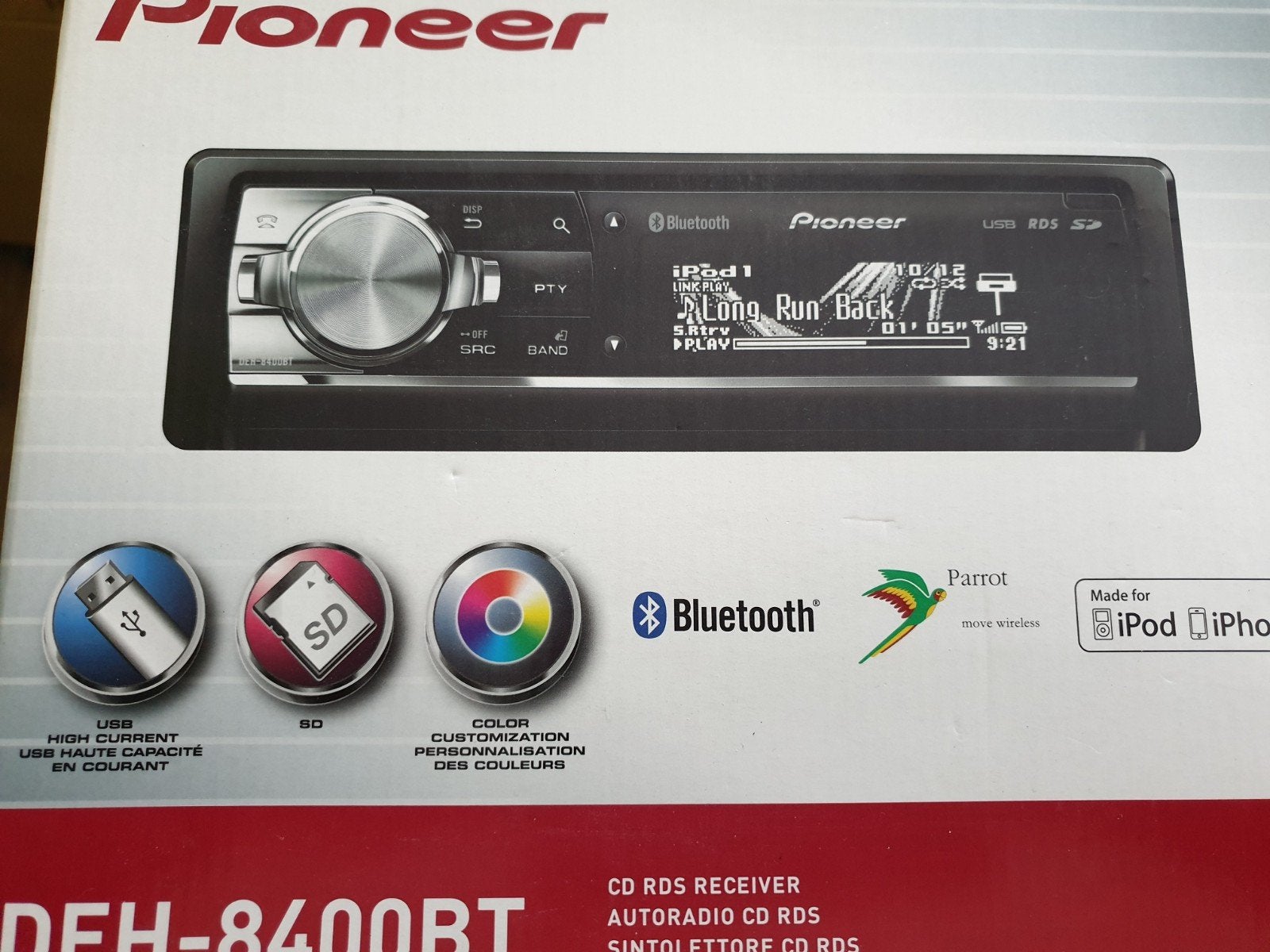 Pioneer DEH-8400BT 1-DIN Autoradio met Bluetooth en USB, Ophalen, Gebruikt