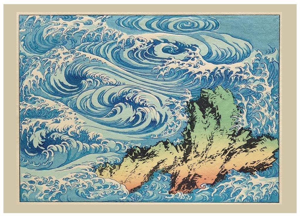 Naruto Whirlpool Ukiyo-e Japanse Kunst Poster Hokusai, Verzenden