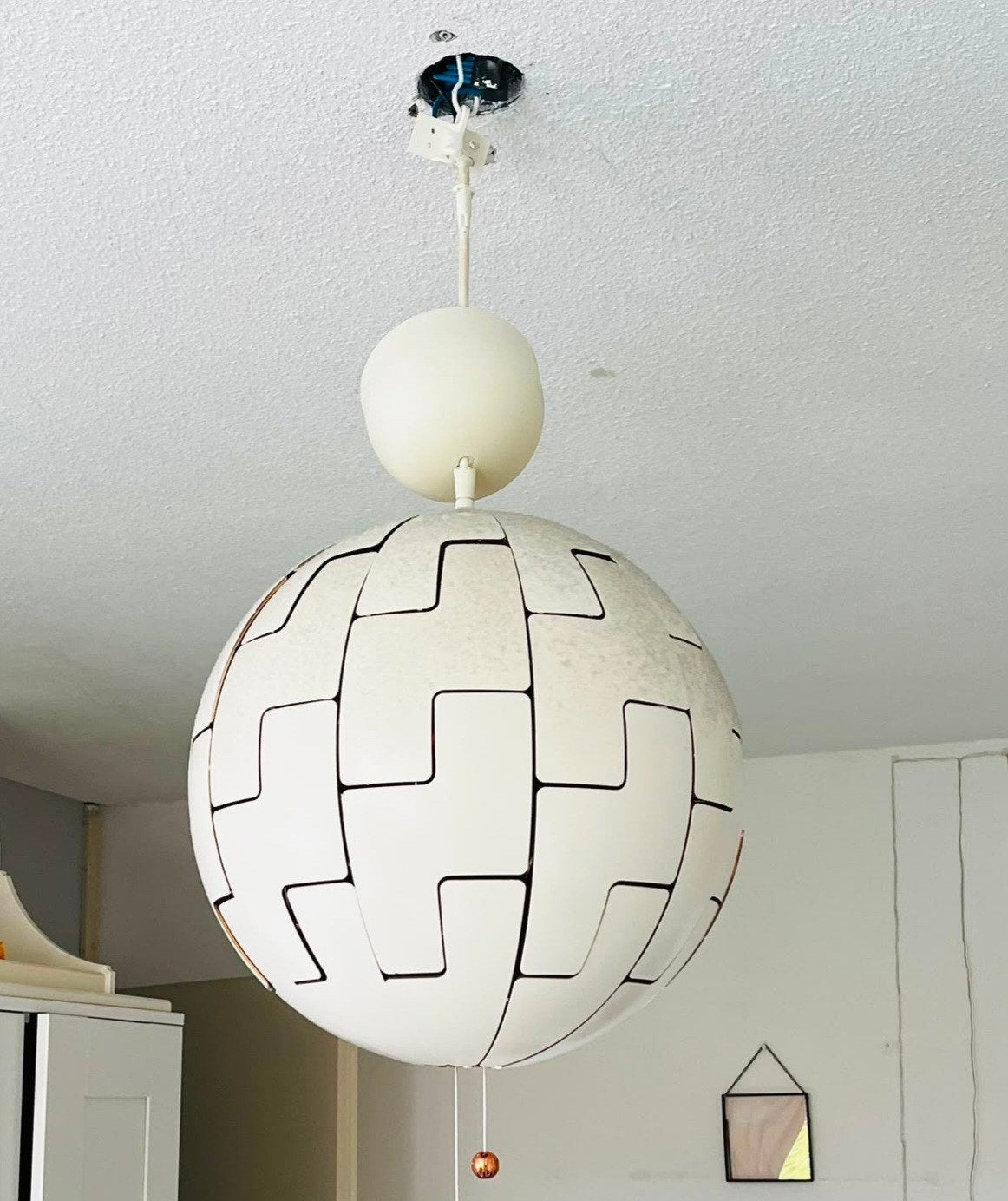 IKEA PS 2014 Hanglamp - Koperkleurig/Wit, Ophalen, Gebruikt, Modern, Scandinavisch, E27 (groot)