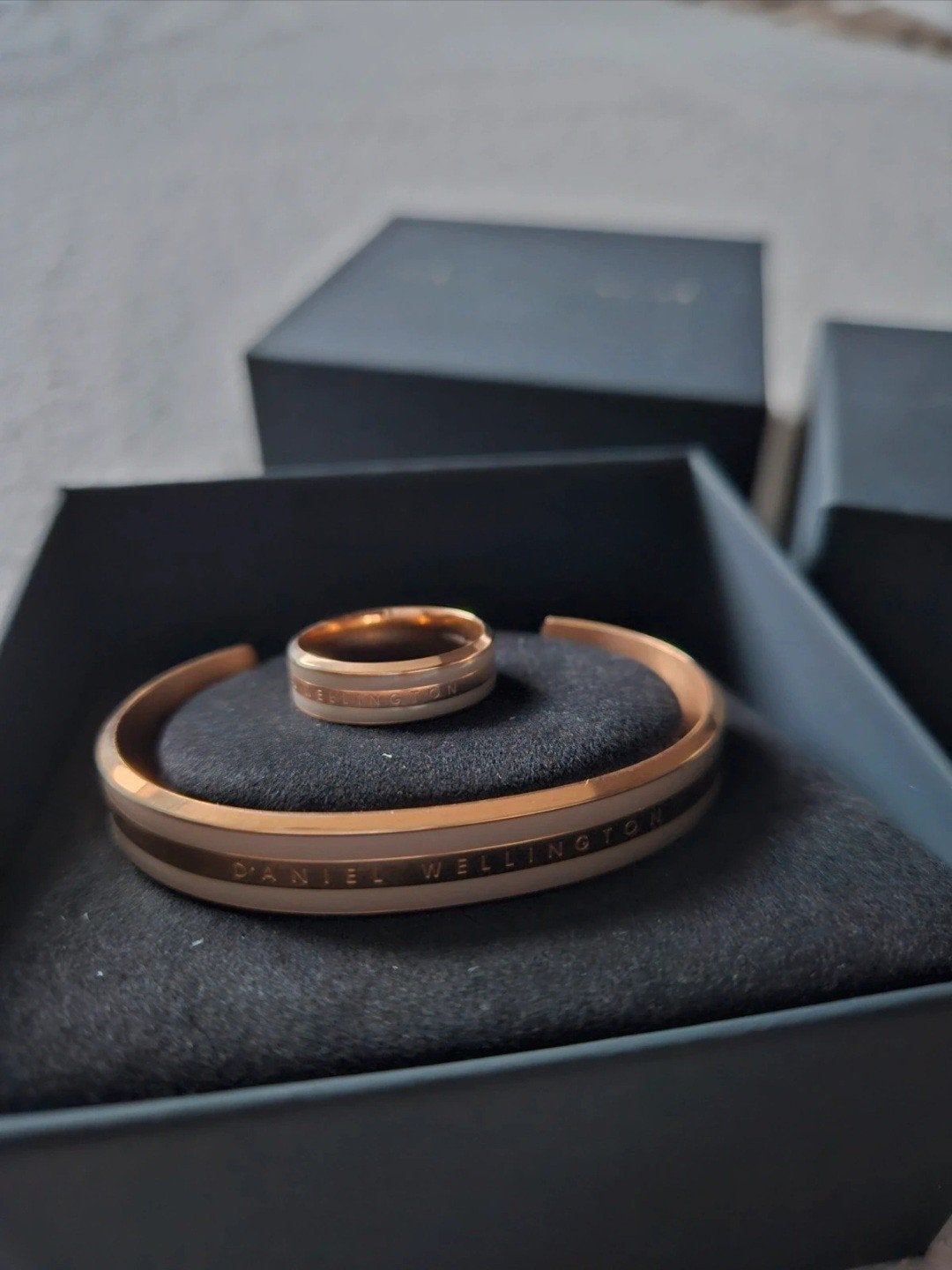 Daniel Wellington set roségoud, Ophalen of Verzenden, Zo goed als nieuw, Goud, Goud