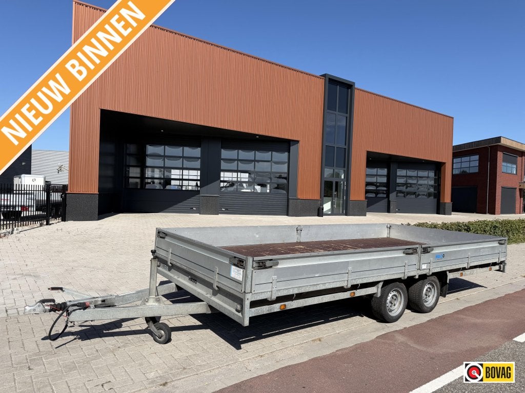 Hulco tandemasser plateauwagen 502x223x30cm 3.000kg 2.750,00, Gebruikt