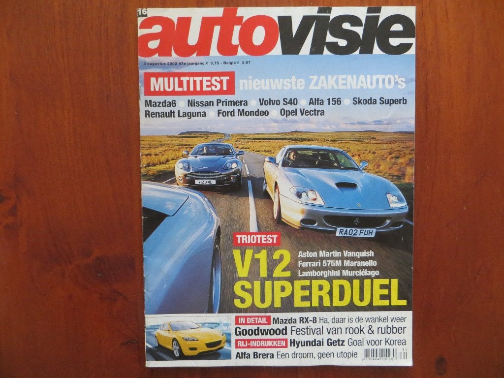 Autovisie 16 2002 Mazda 6, Nissan Primera, Volvo S40, 156, Ophalen of Verzenden, Nieuw, Mazda