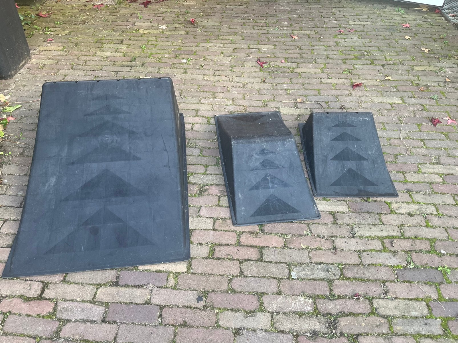 3 stunt ramps / schansen voor step of BMX, Ophalen, Gebruikt, Staal