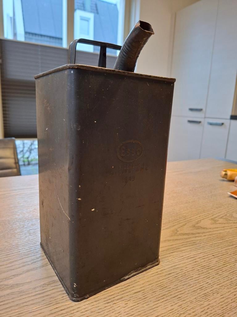 Vintage Esso Olieblik met Schenktuit - 1949, Ophalen, Gebruikt, Overige, Overige merken