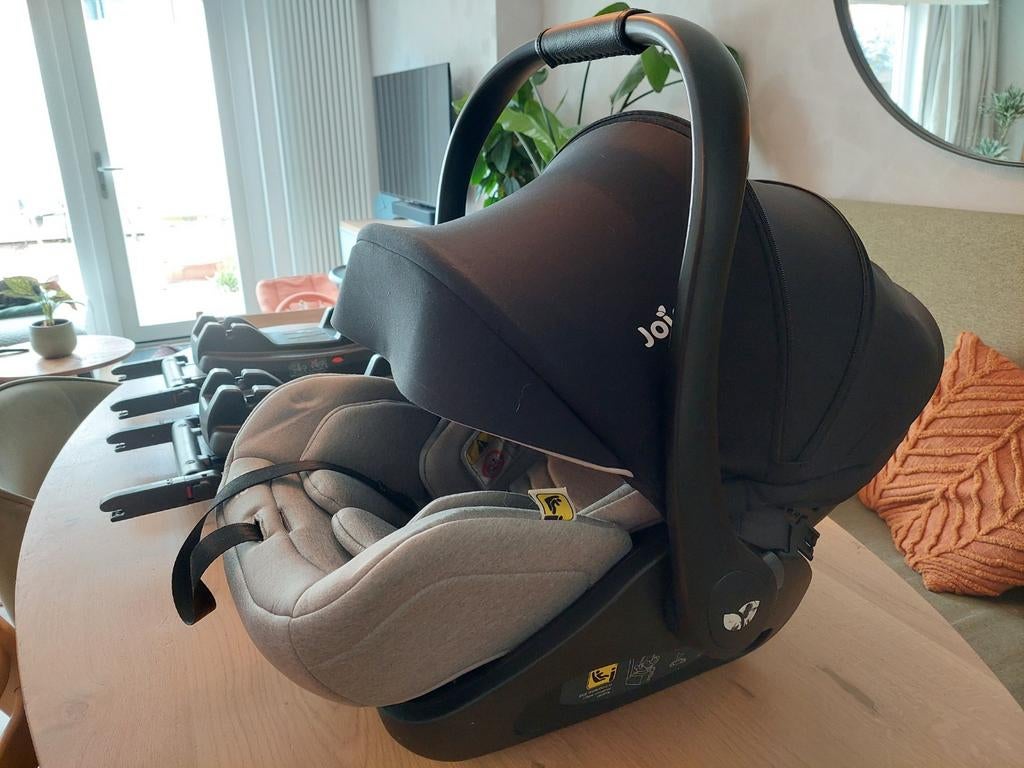 Joie I-Level autostoel groep 0 met 2 Isofix adapters, Gebruikt, Verstelbare rugleuning, Isofix, 0 t/m 13 kg