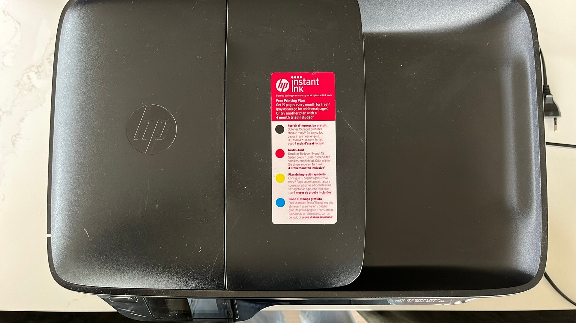 T.e.a.b. HP OfficeJet 3833 print-fax-scan-web, Computers en Software, Ophalen, Gebruikt, Inkjetprinter, All-in-one