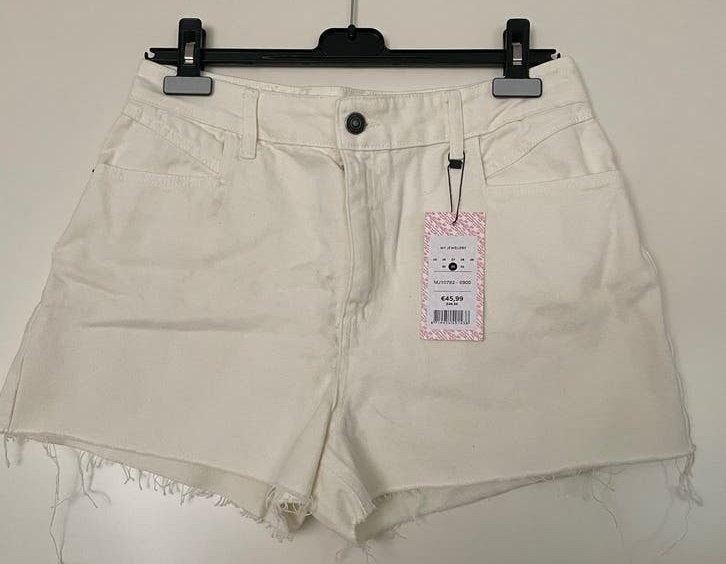 Nieuwe witte denim korte broek My Jewellery maat 31, Maat 38/40 (M), Kort, Wit, Nieuw