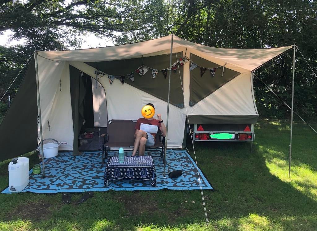 Holtcamper cocoon vouwwagen (2001) klaar om op pad te gaan!, Ophalen, Holtkamper, Tot en met 2, Beige