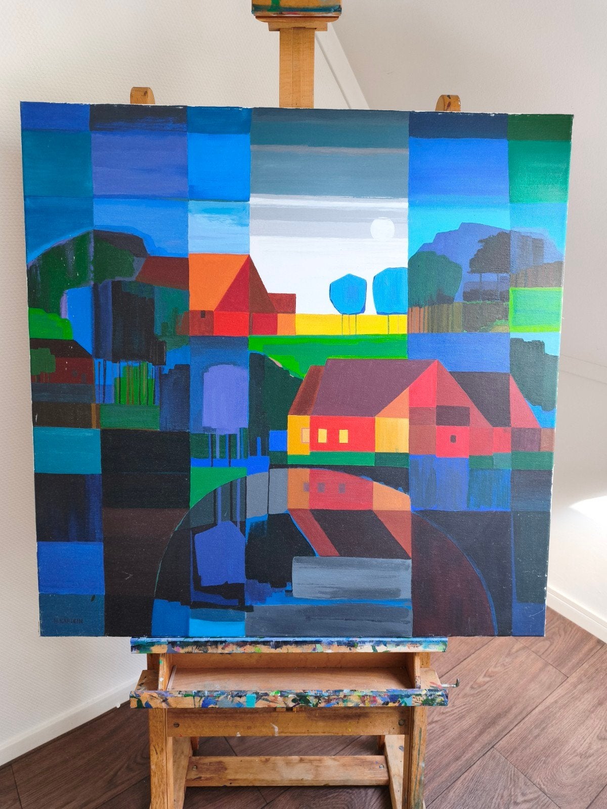Schilderij in de stijl van Ton Schulten, Ophalen