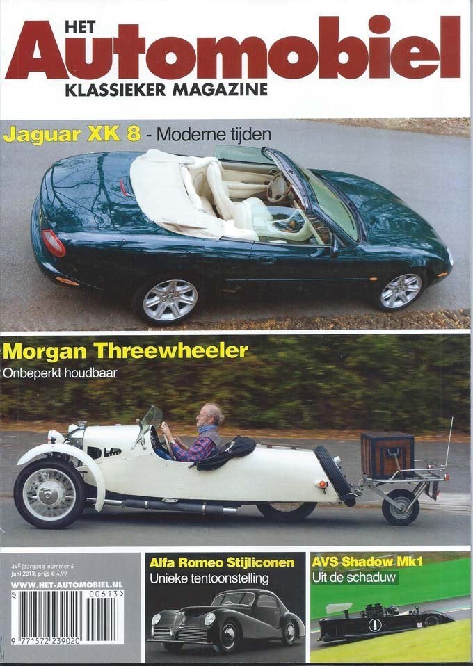 Automobiel 6 2013 : Jaguar XK8 - Morgan 3wieler - Chrysler, Ophalen of Verzenden, Gelezen, Algemeen