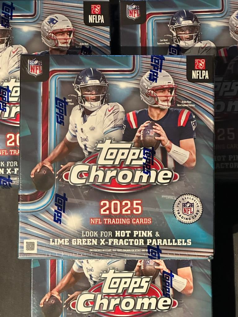 Topps Chrome Football Mega Box (4x), Ophalen of Verzenden, Nieuw, Boosterbox, Foil