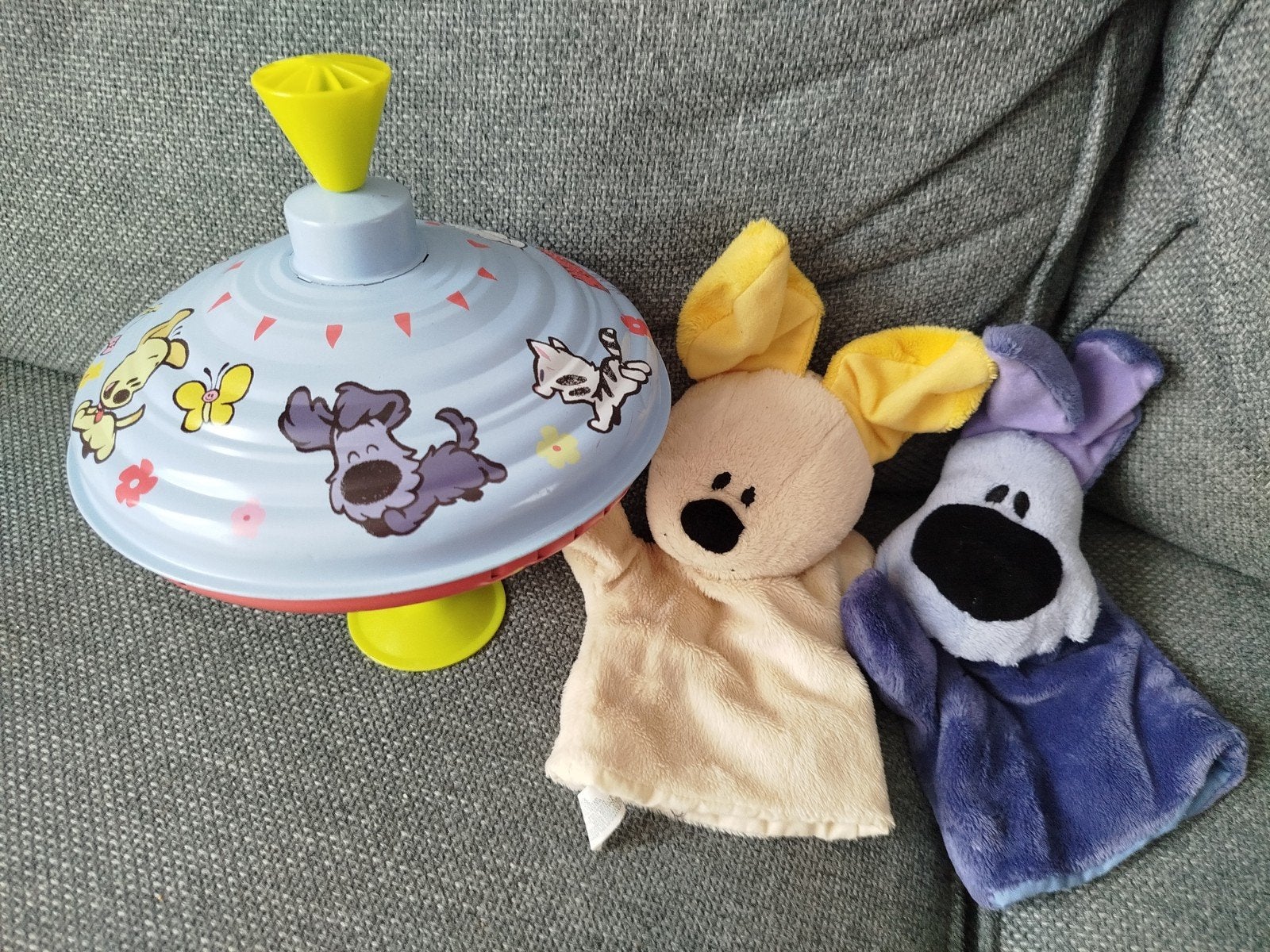 Nieuw Woezel en Pip handpoppen en draaitol, Ophalen of Verzenden, Nieuw, Overige typen