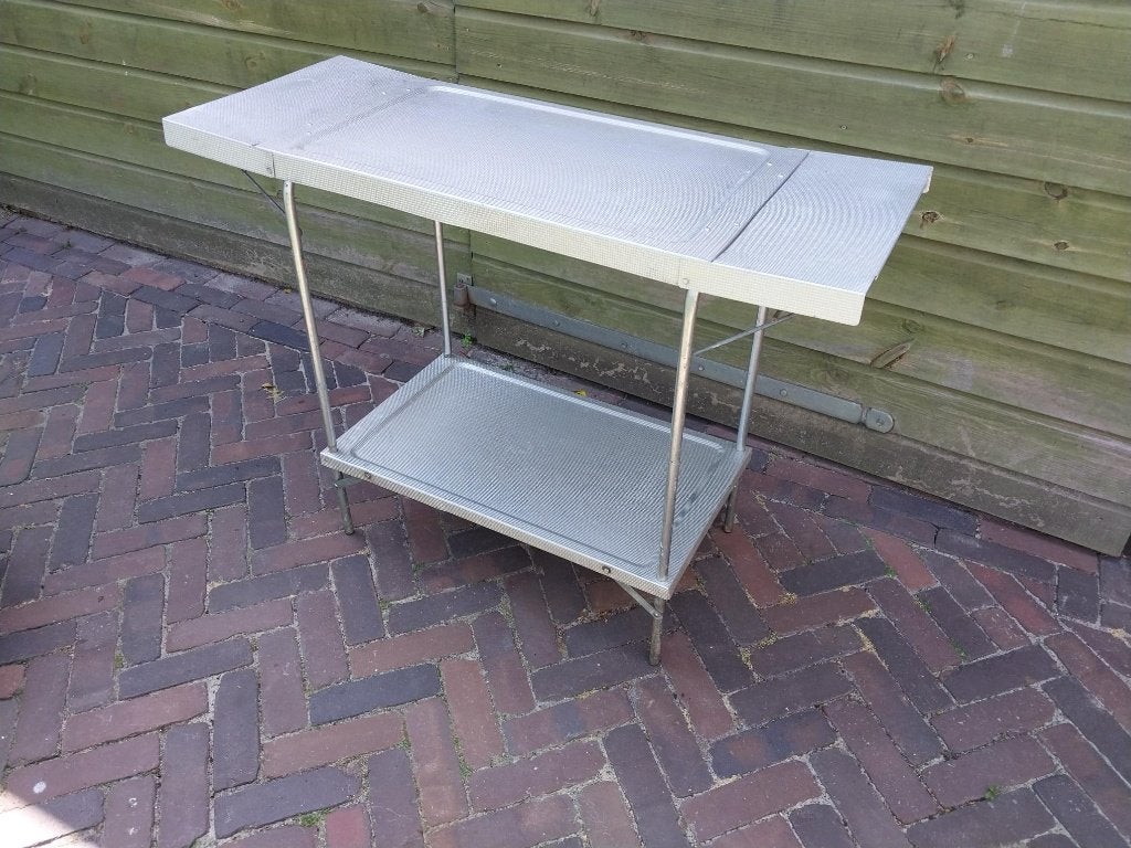 vintage/retro   opvouwbare  campingkeukentafel, Caravans en Kamperen, Kampeermeubelen, Ophalen, Gebruikt, Overige