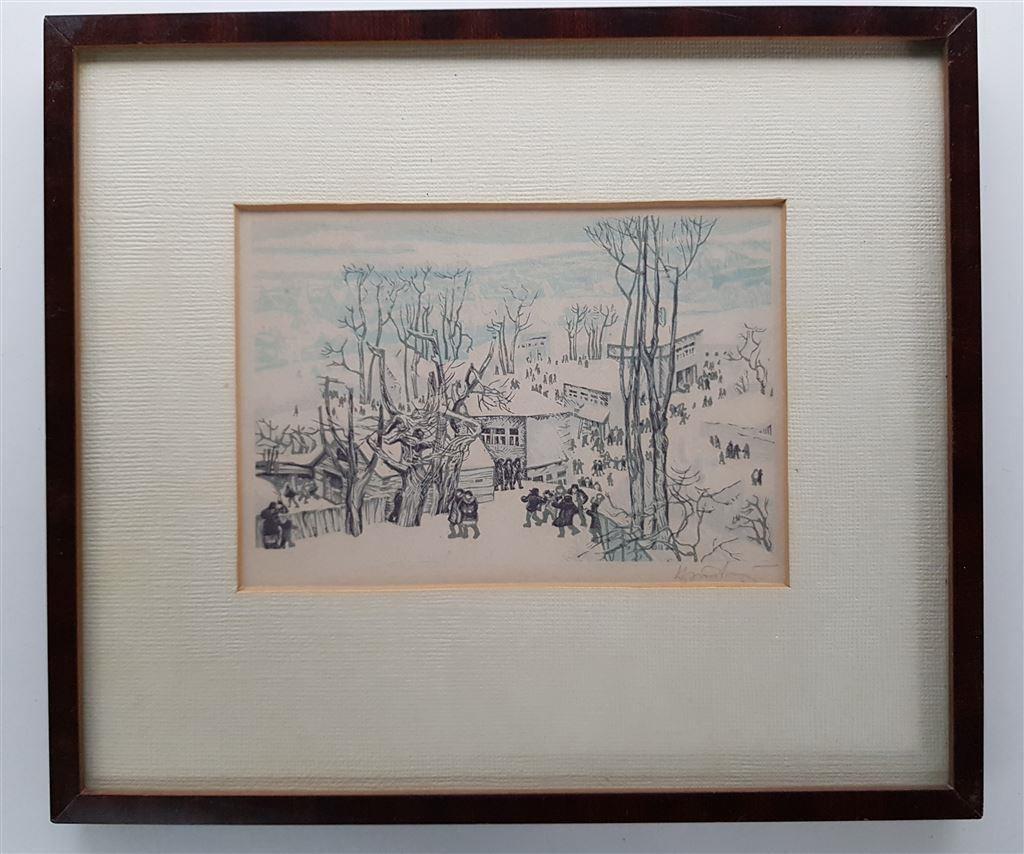 Yury Kriklovensky, kleuren houtdruk,, Ophalen of Verzenden