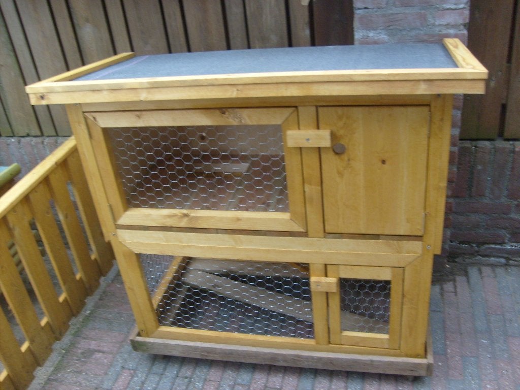 konijnen hok met onderren  50 euro, Dieren en Toebehoren, Ophalen, 90 cm of meer, Konijn, Hok