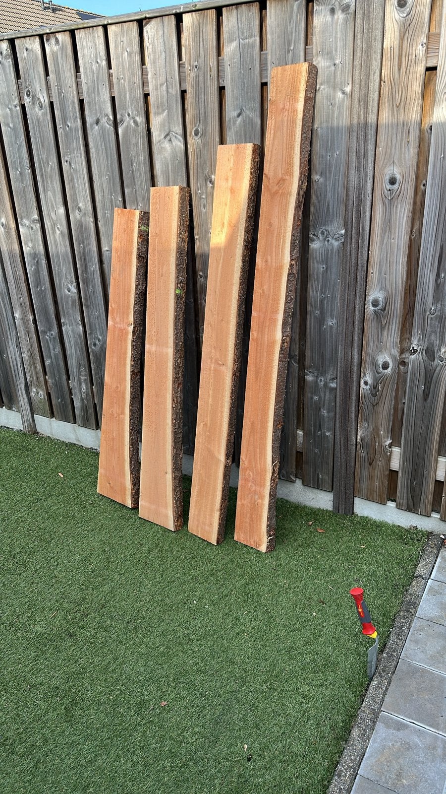 Douglas houten planken met schors voor wandplank, Ophalen, Gebruikt, 25 tot 50 mm, Plank