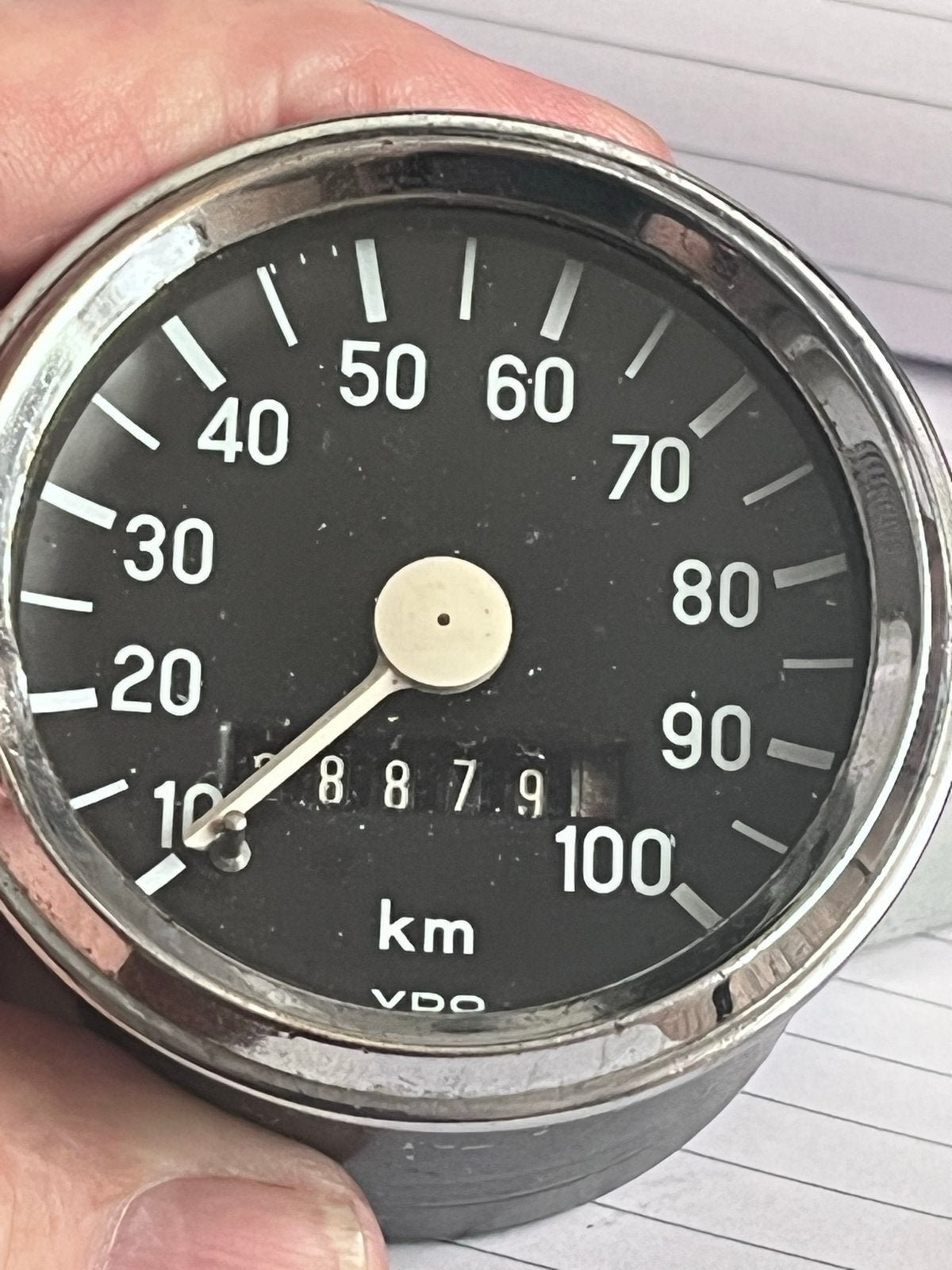 VDO KM Teller tot 100 km/u - Oldtimer snelheidsmeter, Ophalen of Verzenden, Gebruikt, Overige typen, Overige merken