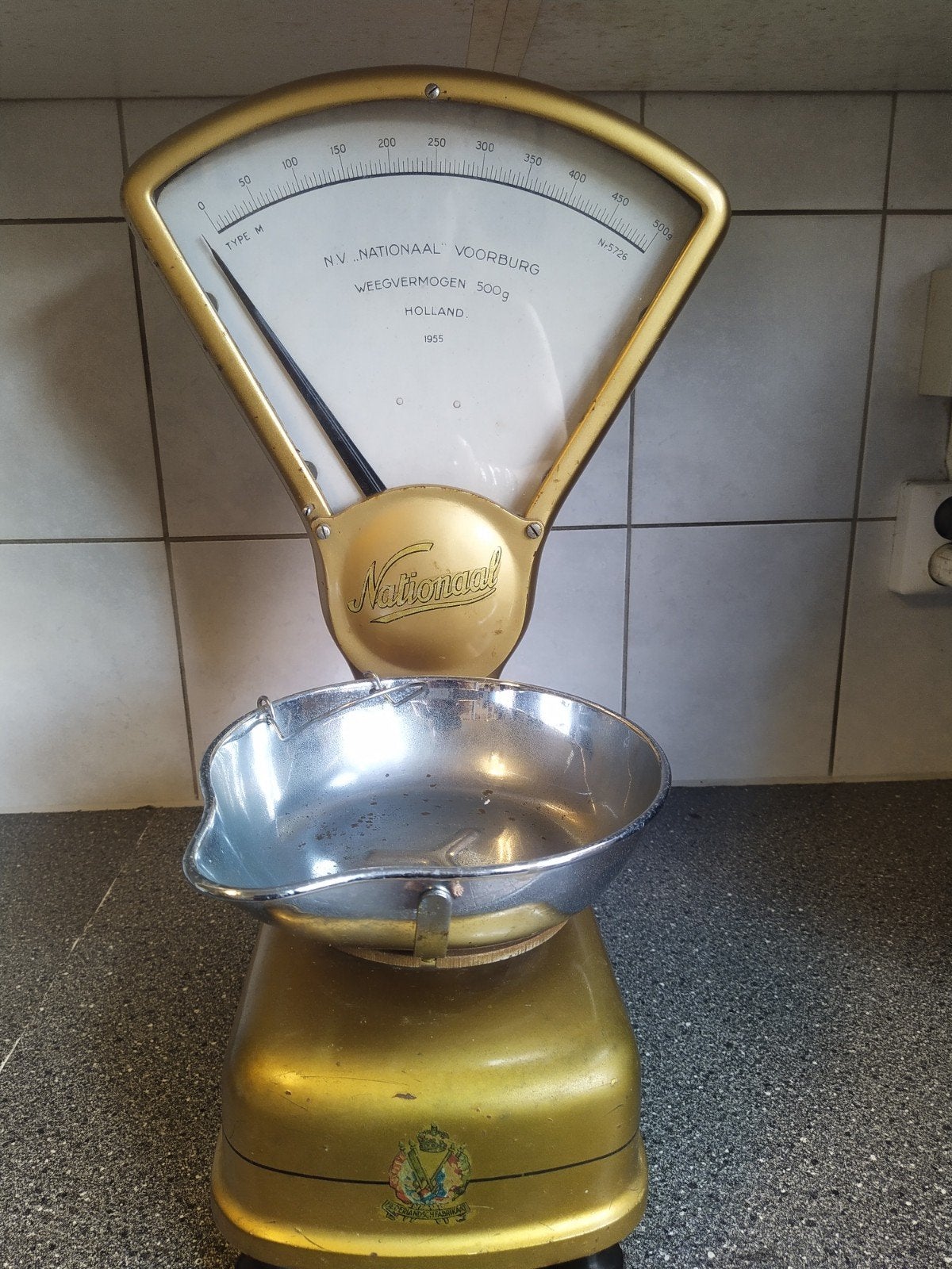 Vintage weegschaal, Ophalen