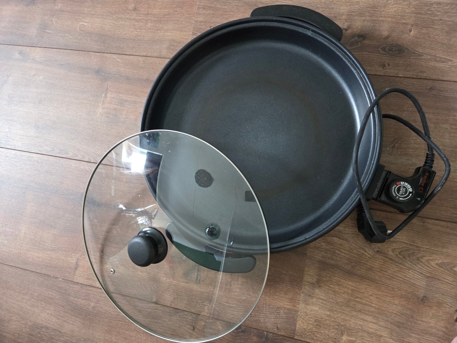 Elektrische pan met deksel, diameter 38, Ophalen of Verzenden, Gebruikt