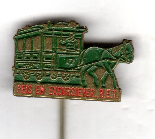 Speldje RET REIS EN EXCURSIEVERENIGINGPAARDENTRAM, Verzamelen, Speldjes, Pins en Buttons, Ophalen of Verzenden, Gebruikt, Overige onderwerpen