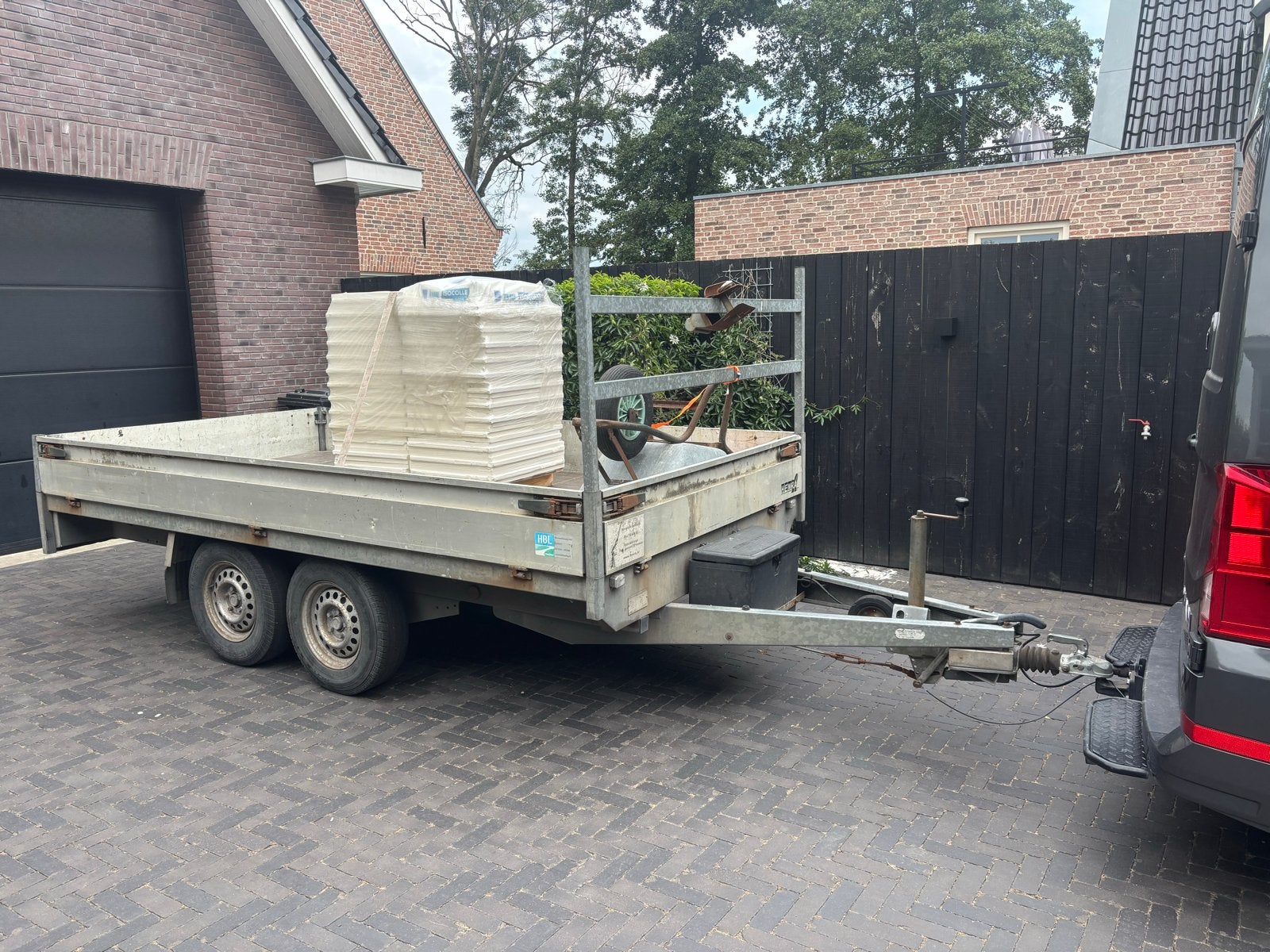 Henra aanhangwagen 185x350 2700kg totaal - Type PL2 B, Ophalen of Verzenden, Gebruikt