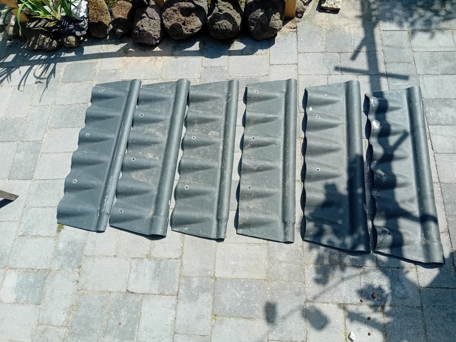 6 nokplaten vezelcement, Ophalen, Steen of Klei, Zo goed als nieuw, 15 m² of meer