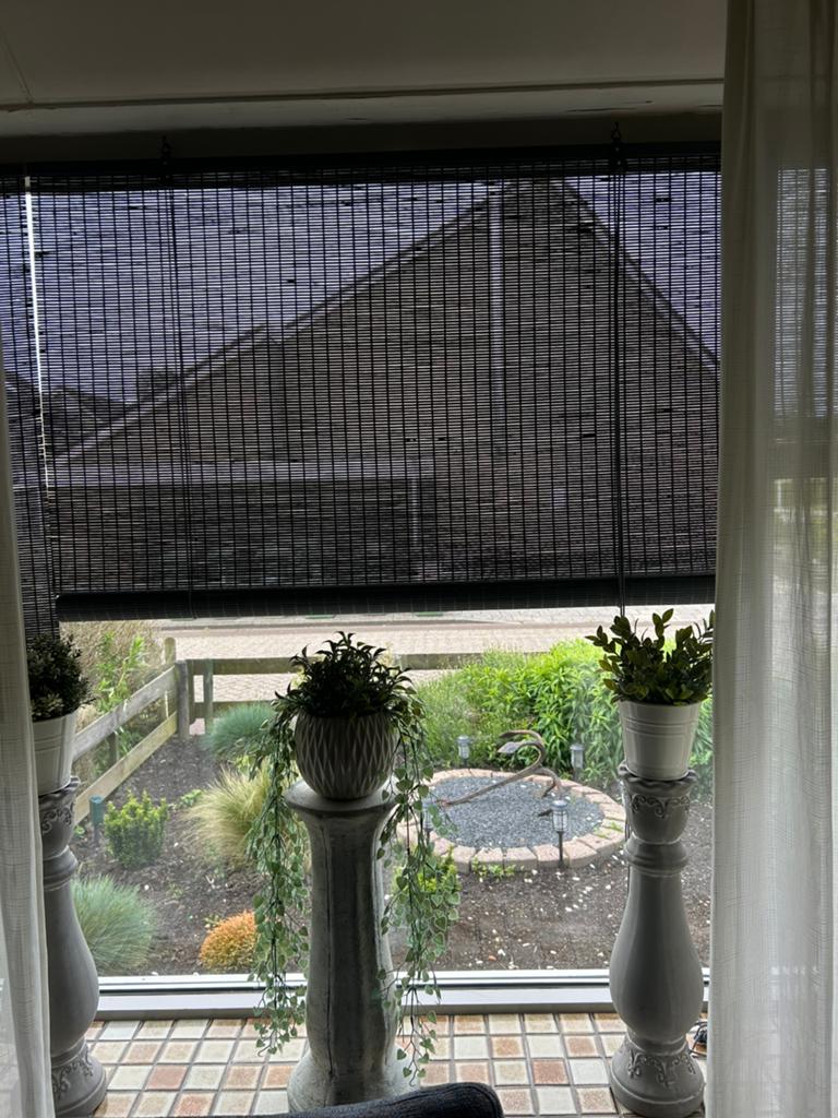 Te koop Bamboe rolgordijnen 120x150., Ophalen, Zo goed als nieuw, 150 tot 200 cm