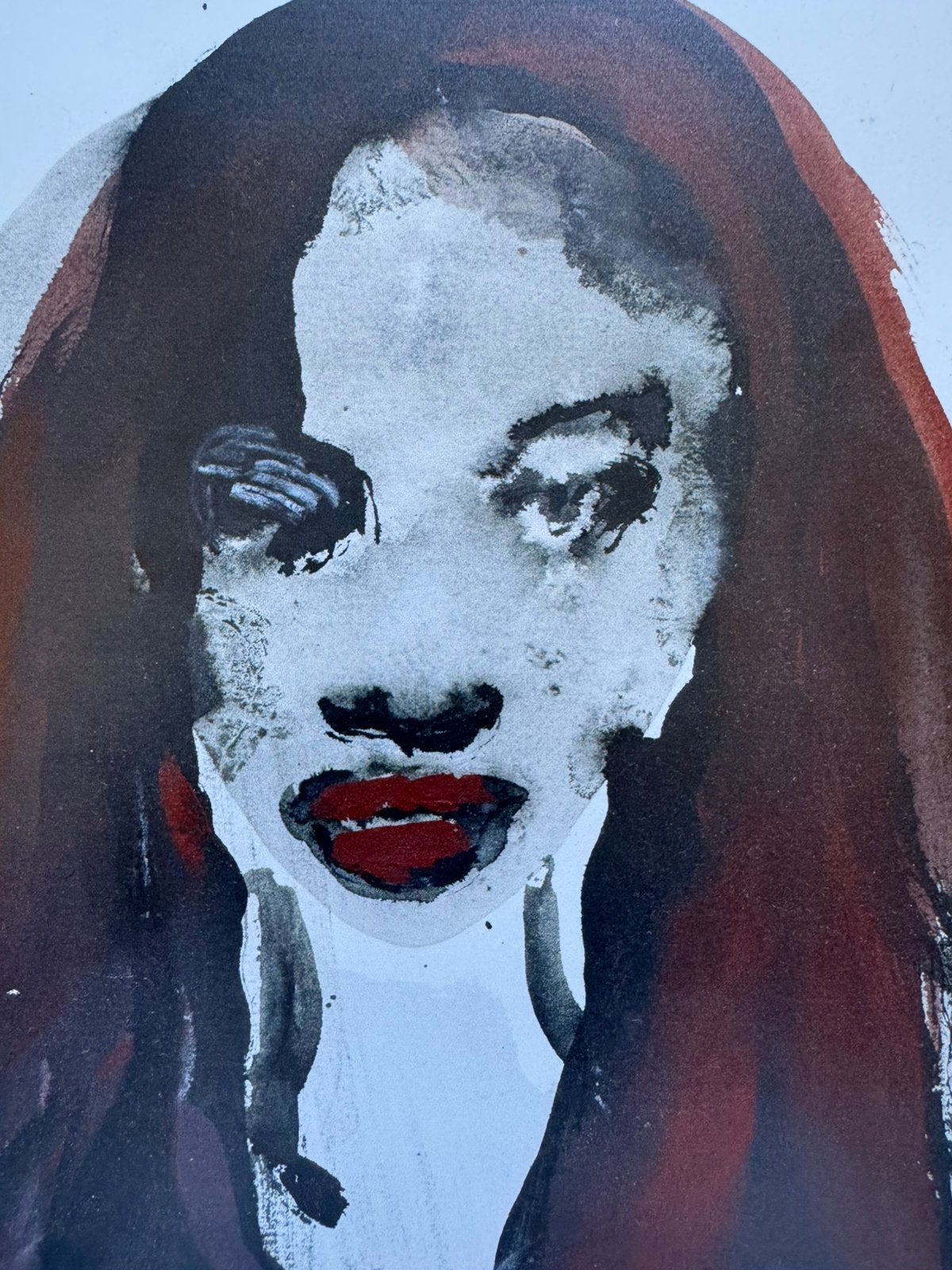 Marlene Dumas – Naomi Campbell – Dibond kunstprint 20x30 cm, Ophangklaar, Ophalen of Verzenden, Overige materialen, Overige technieken