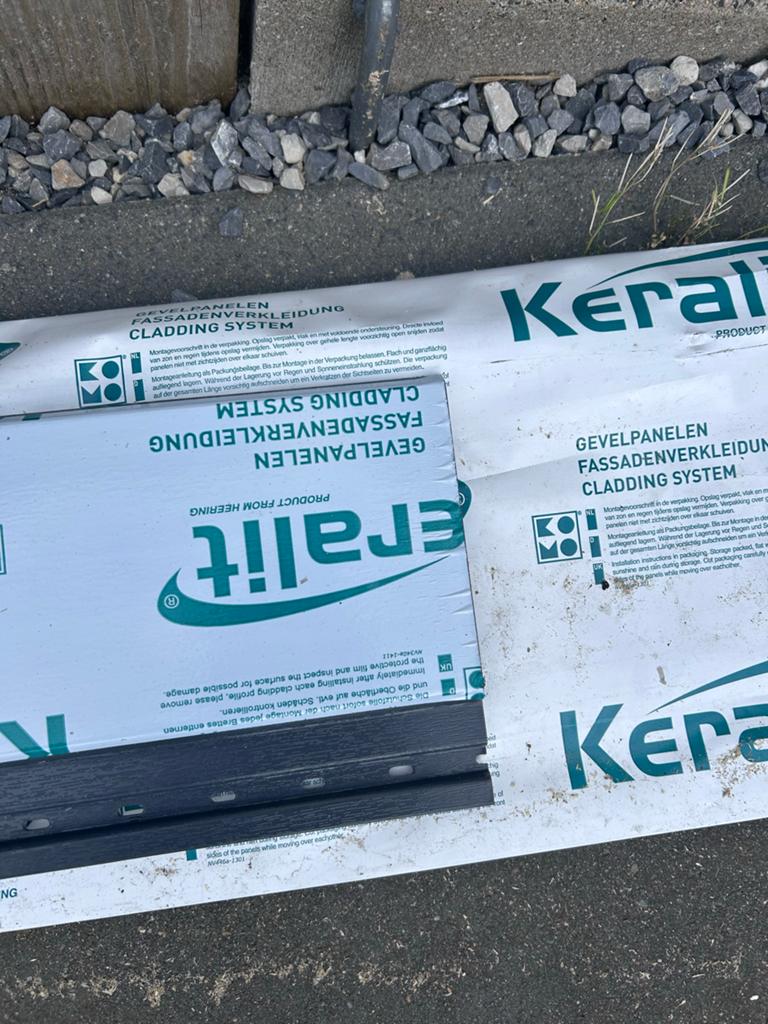 Keralit 143mm 7016 Antraciet gevelpanelen en dakrandprofiel, Ophalen, Kunststof, Overige typen, Nieuw