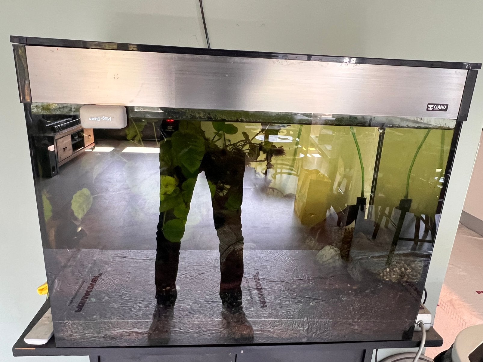 Aquarium met ondermeubel, Ophalen, Gebruikt, Overige merken, Gevuld zoetwateraquarium
