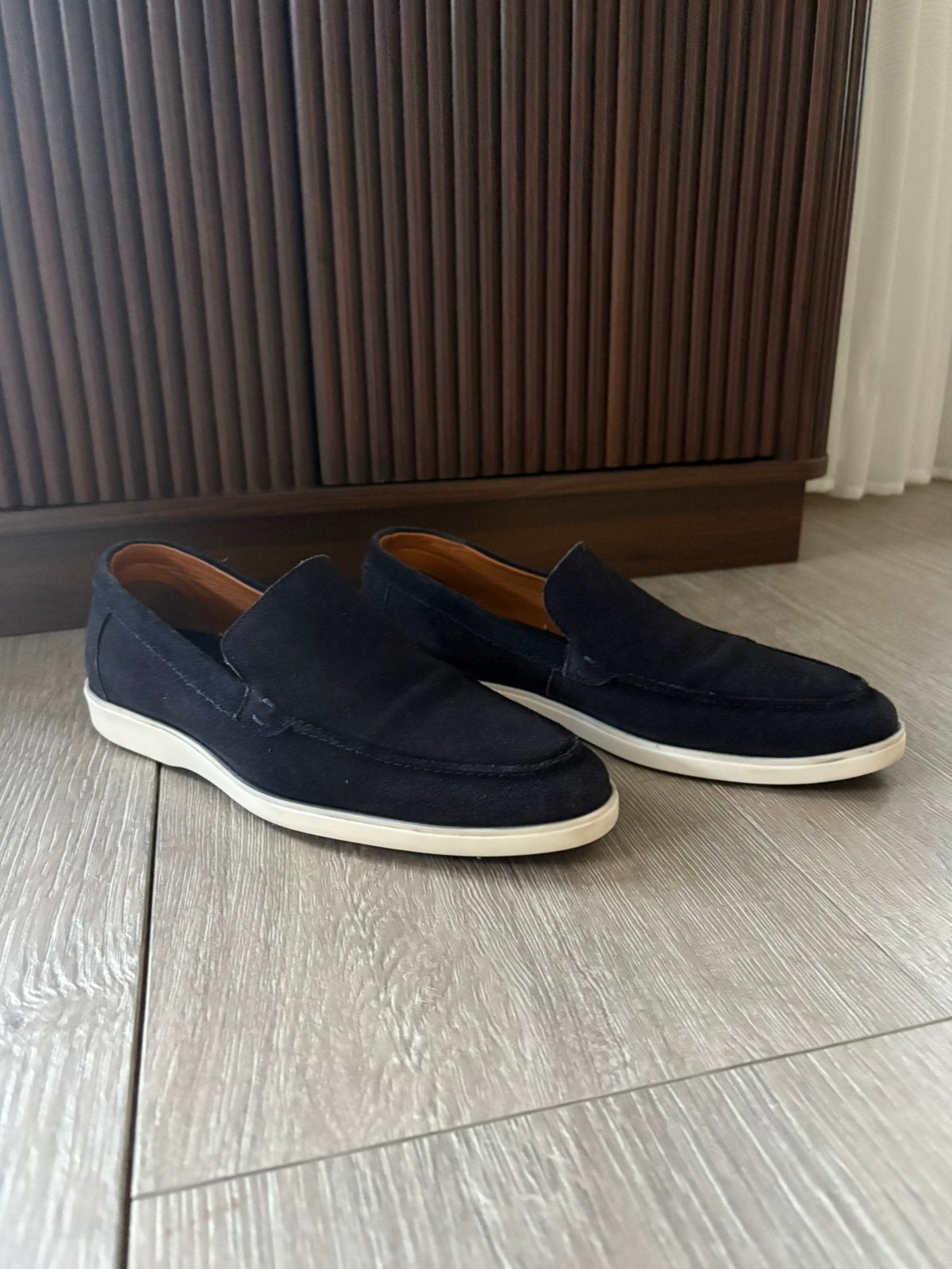 Donkerblauwe Loafers heren, Kleding | Heren, Loafers, Blauw, Ophalen of Verzenden, Zo goed als nieuw