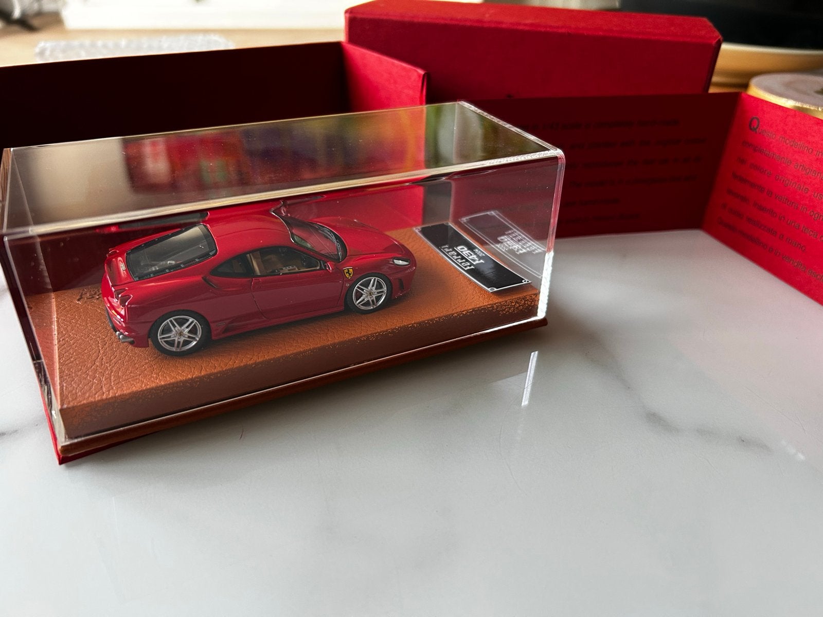 BBR Ferrari F430 2004 Rosso Corsa - Leer basis - Nieuwstaat, Ophalen of Verzenden, Zo goed als nieuw, Auto, Overige merken